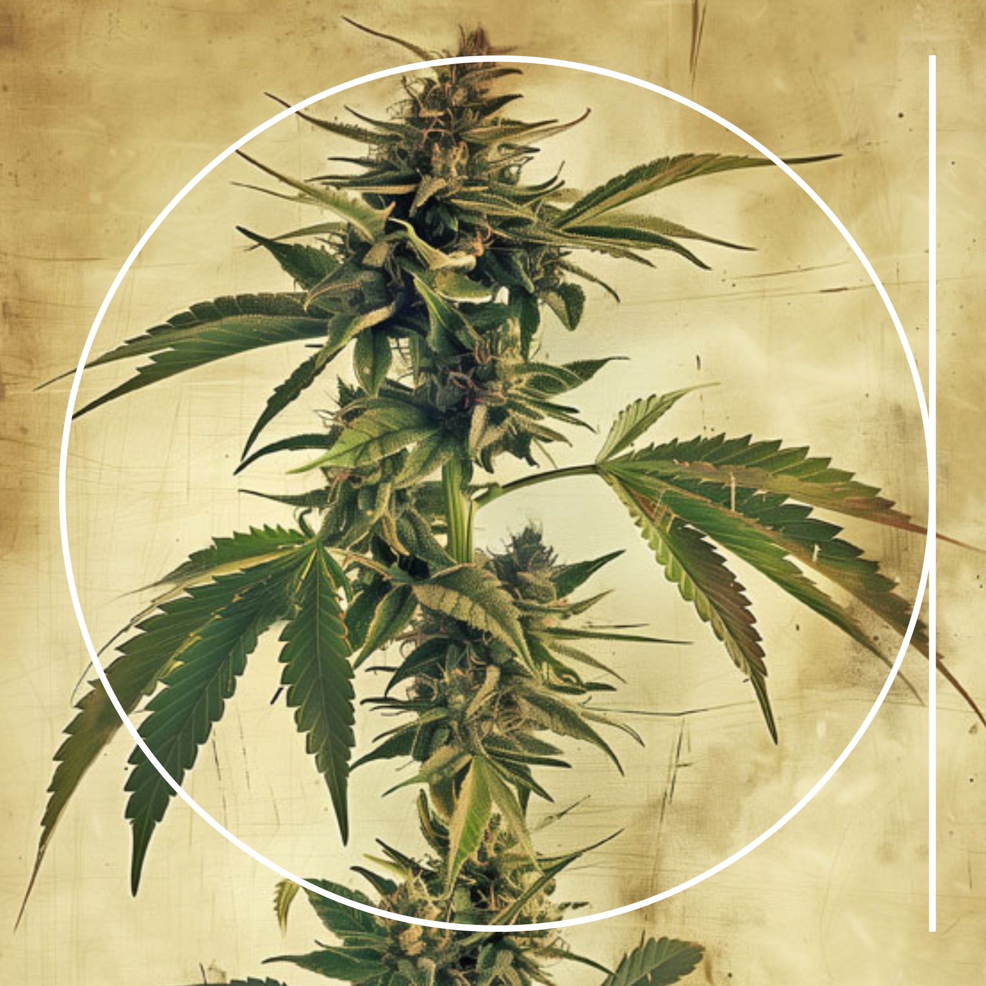 artjahe: Poster Cannabis Pflanzenposter im Vintage-Stil